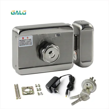 

electronic lock diy kit with DC-12V plug for home door outdoor gate Access Control Video Intercom System
