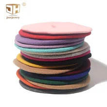 JOEJERRY 100 шерсть французский берет женский военный плоский головной убор берет художника шапки сплошной цвет высокое качество