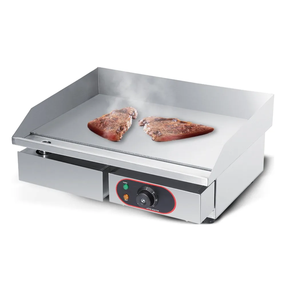 Buy 3KW Stainless Steel Electric Griddle Countertop Hot Plate Commercial BBQ