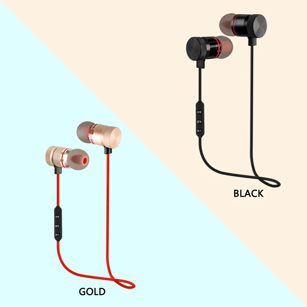 Беспроводные наушники Bluetooth Металлические магнитные HIFI для стереонаушников