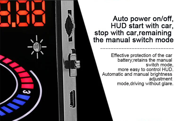 Для автомобилей с интерфейсом OBD2, сделанный 2009-теперь цифровой автомобильный измеритель скорости, проектор скорости автомобиля на лобовом стекле, автоматический Hud Дисплей на голову