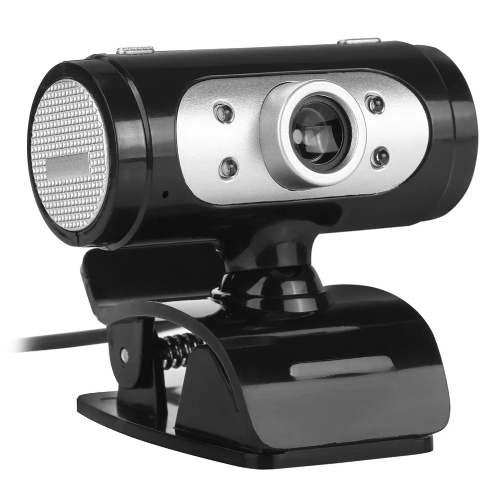 Высокое разрешение 1280*720 720p пикселей 4 светодиодный HD веб-камеры веб-камера с ночными огнями вебкамера с микрофоном клип-на для компьютера
