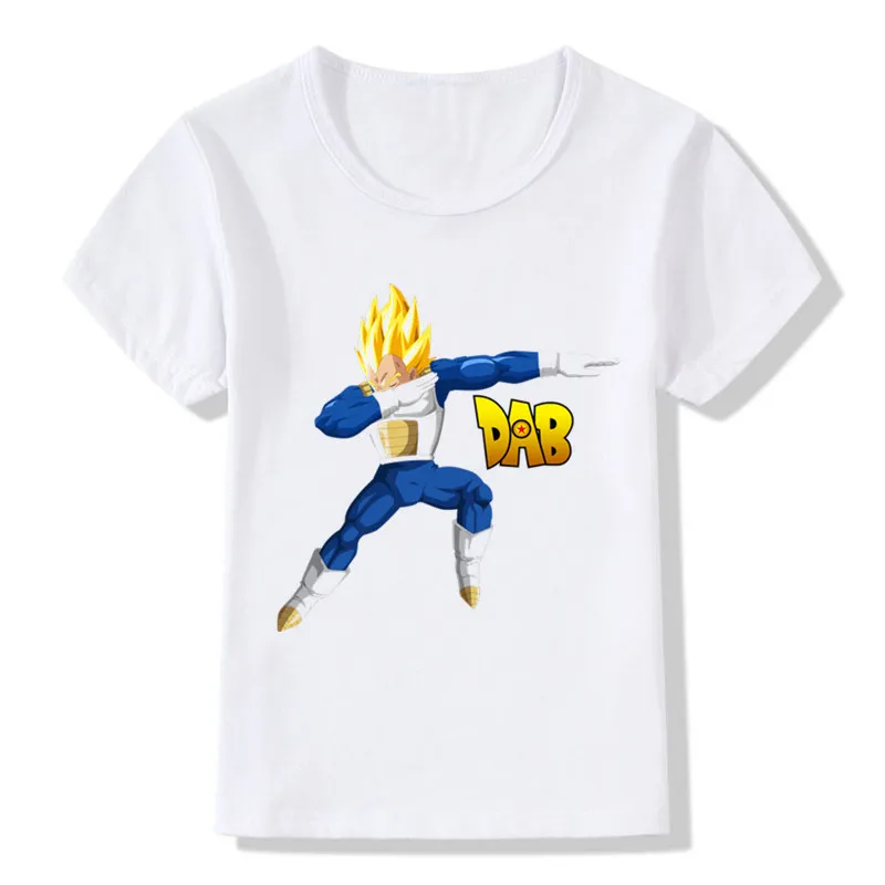 Детская футболка с драконом и мячом Z Goku летние топы для мальчиков девочек аниме