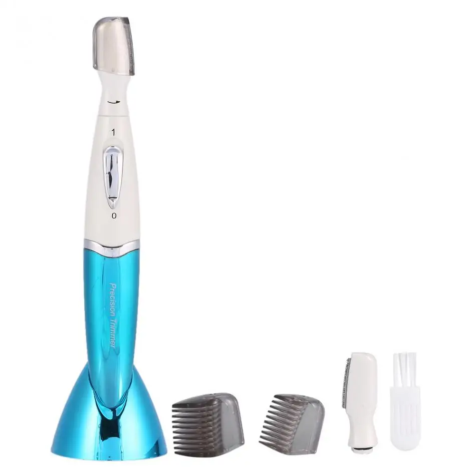 Kemei Women Electric Eyebrow Hair Trimmer Clipper Shaver Epilator Powered By Battery Leg Hair