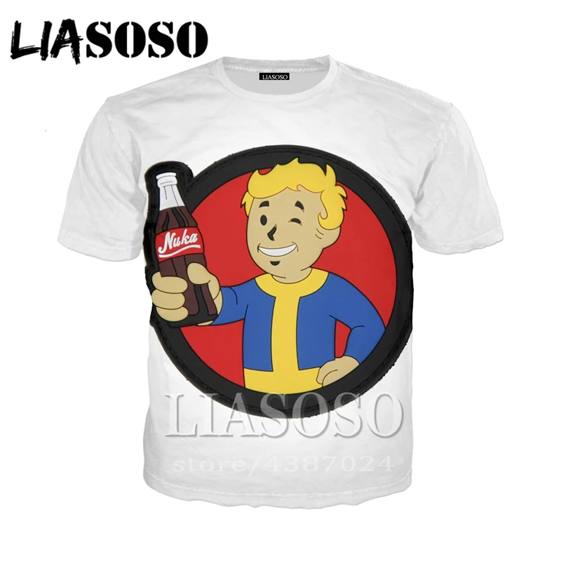Футболка liaseo с 3D принтом игры Fallout 4 для мужчин и женщин Повседневная рубашка