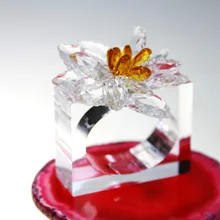 Прозрачный кольцо-цветок для салфетки Свадебные держатель для салфеток оптом 12 шт. qn18111903