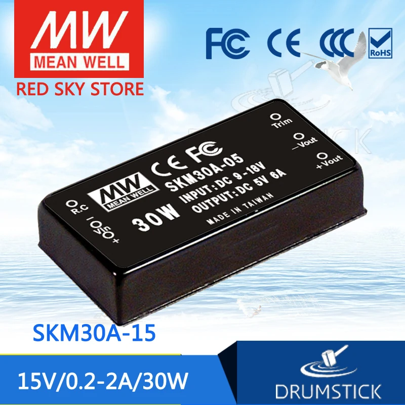 

MEAN WELL SKM30A-15 15V 2A meanwell SKM30 15V 30W DC-DC Regulated Single Output Converter