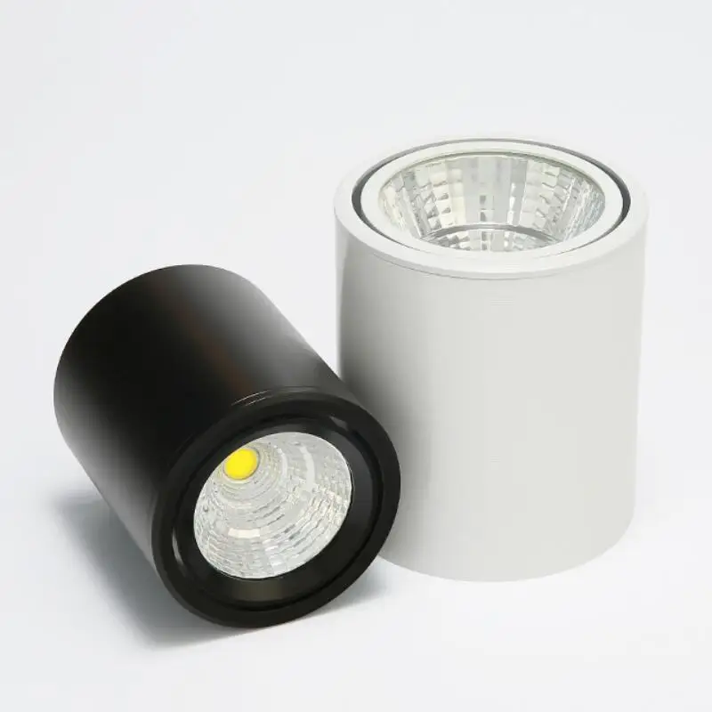 

12PCS/lot Dimmable New COB LED Downlight Can adjust angle 10W/ 5W/20w Spot Led Light Surface Mounted Ceiling Lamp Free Shipping