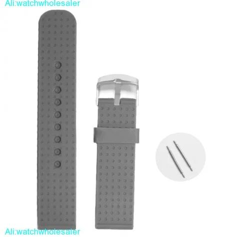 22mm Top Grey Silicone Jelly Rubber Unisex Watch Band Straps WB1053L22JB