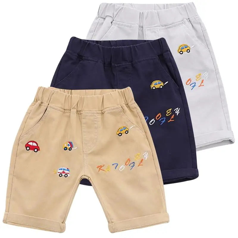 

Famuka Boy Short Pants Summer Elastic Waist Cotton Casual Children Sports Trousers Kid Motion Pants Toddler Beach Pants Clothing