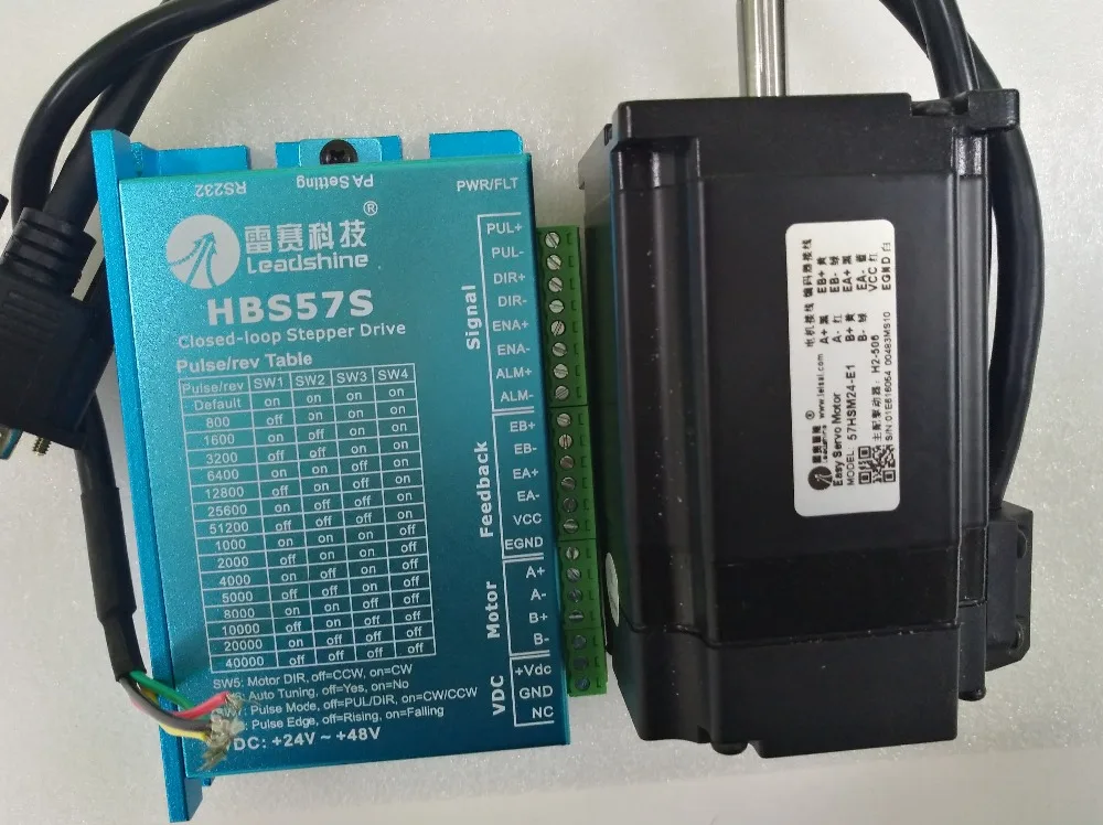 Дешевый гибридный сервопривод Leadshine HBS57S и 2 фазный 2N.M мотор 57HSM24 E1 для фрезерного