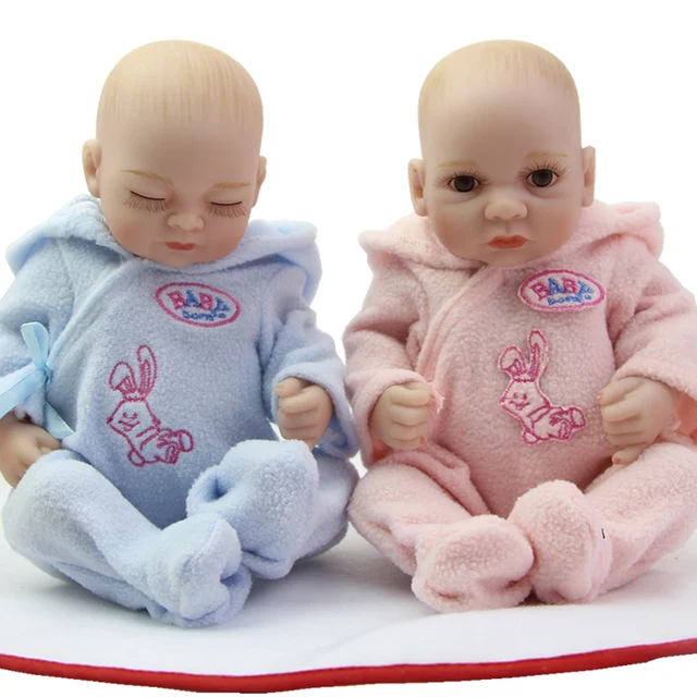 11 Inch Twins Full Silicone Vinyl Reborn Baby Dolls Real Looking Boy