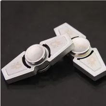 sliver color Exquisite printed styles Hand Spinner Fidget Toys For Children Kid Gift Tri- spinners EDC Toy For Autism