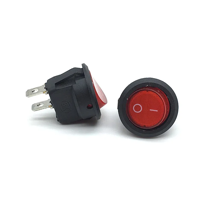 Atacado 100 KCD1 2 pçslote Botão Vermelho