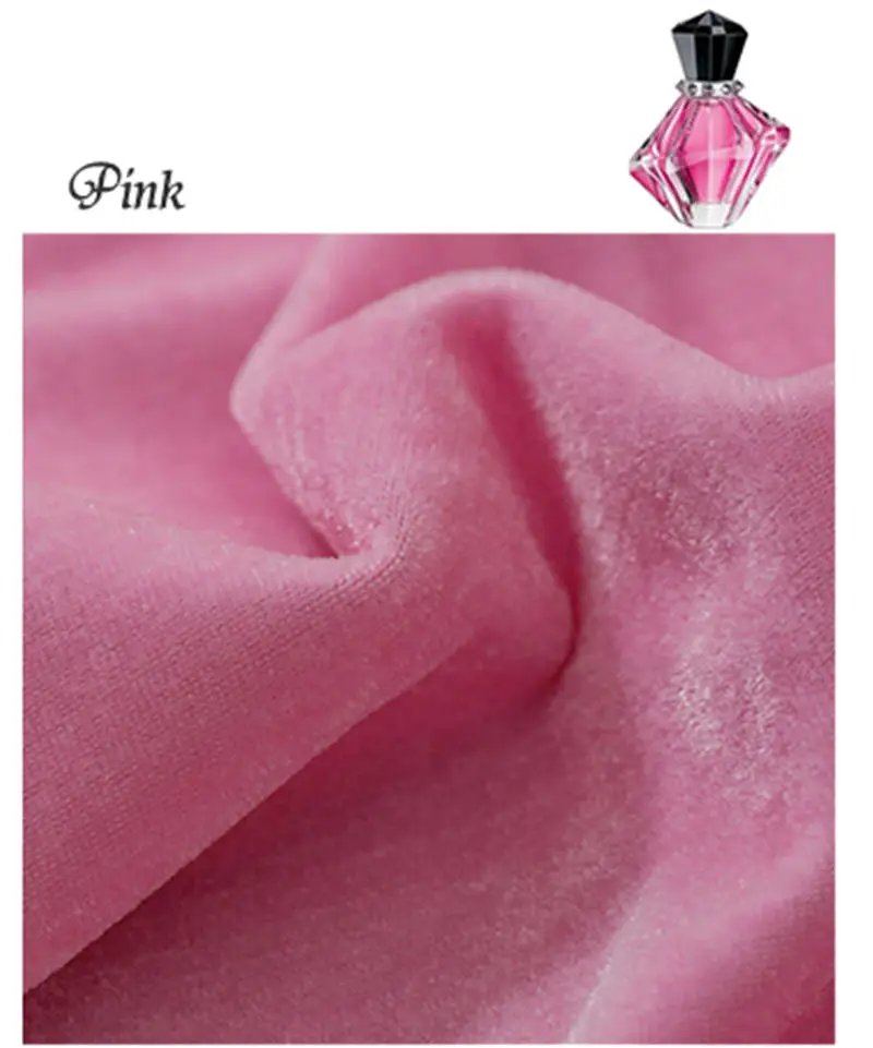 Горячая распродажа!(160-170 см ширина)* 1 м эластичная мягкая бархатная трикотажная ткань, шелковая бархатная ткань, скатерть, стул, украшение для дома в отеле - Цвет: Pink