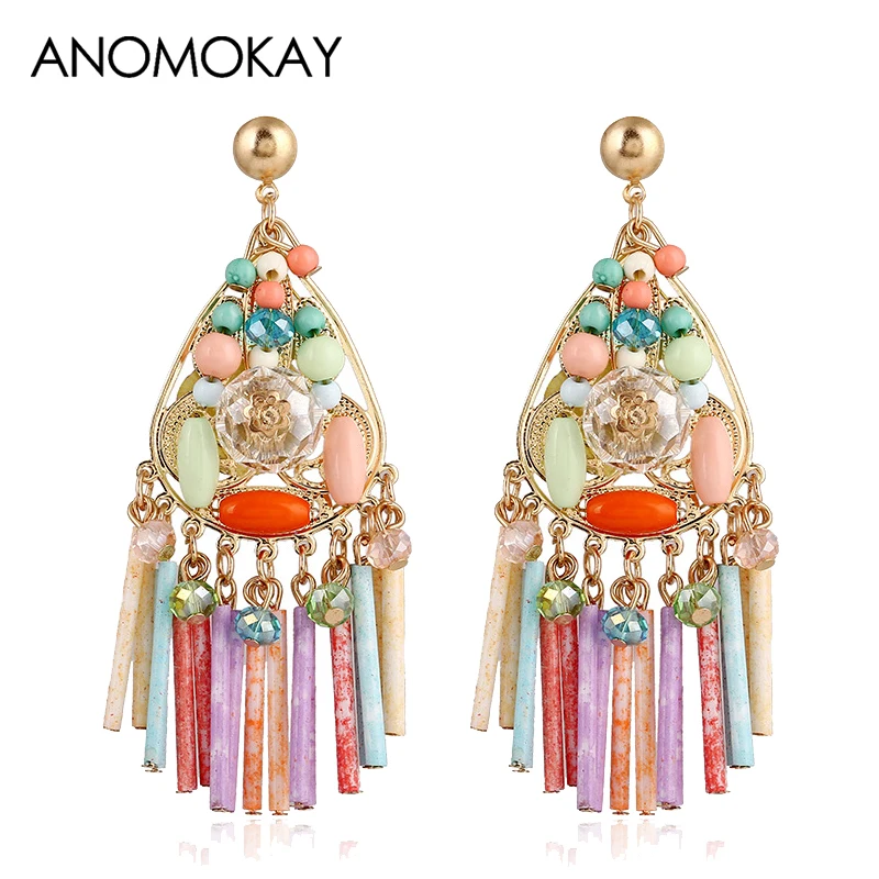 

Colorful Crystal Women's Earrings Long Earrings