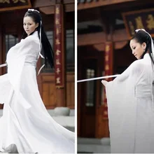 Классическое платье на Хэллоуин, белое, розовое, красное, hanfu, костюм для женщин, kongfu Han, тканевое платье на бретельках, шифоновое платье с поясом