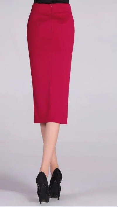 Новые осенние с разрезом и высокой талией юбки ПР степенная юбка тонкая упаковка, бедро, длинная юбка