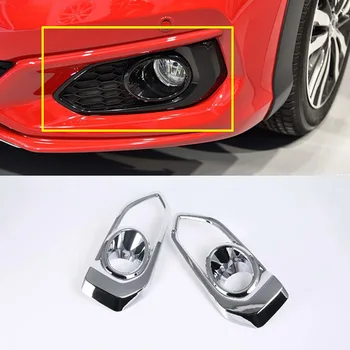 

ABS Chrome For Honda FIT Jazz 2017 2018 Car front fog lamp Decoration frame Cover Trim accessories car styling 2pcs