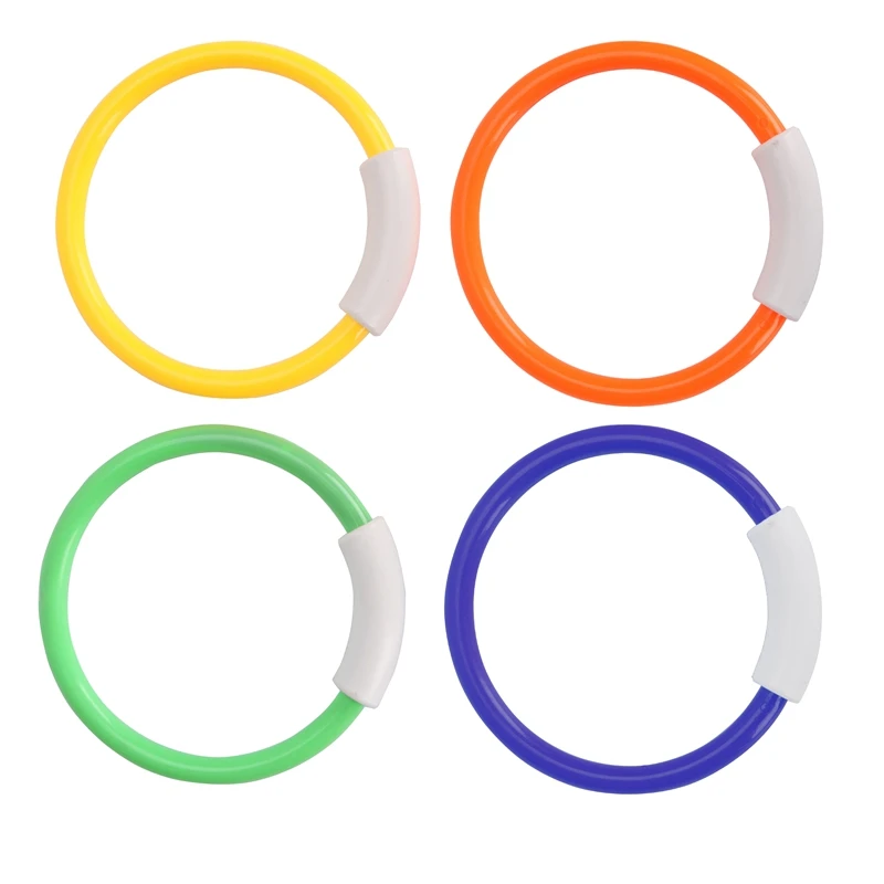 4 Pcs/set Colorful Diving Ring Buoys Outdoor Sports Beach Toys for Kids Summer Underwater