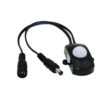 

DC 5V 12V 24V 5A PIR Motion Sensor Switch LED Strip Body Infrared Motion Detector With DC Plug For 5050 3528 Strip Light Tape JQ