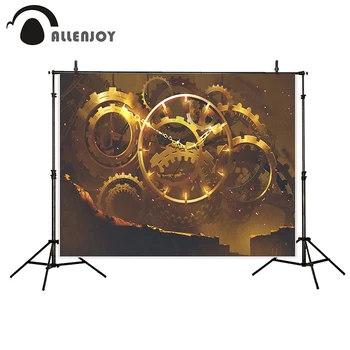 

Allenjoy photography background Yellow gear clock pointer Comic style backdrop photo background studio camera fotografica
