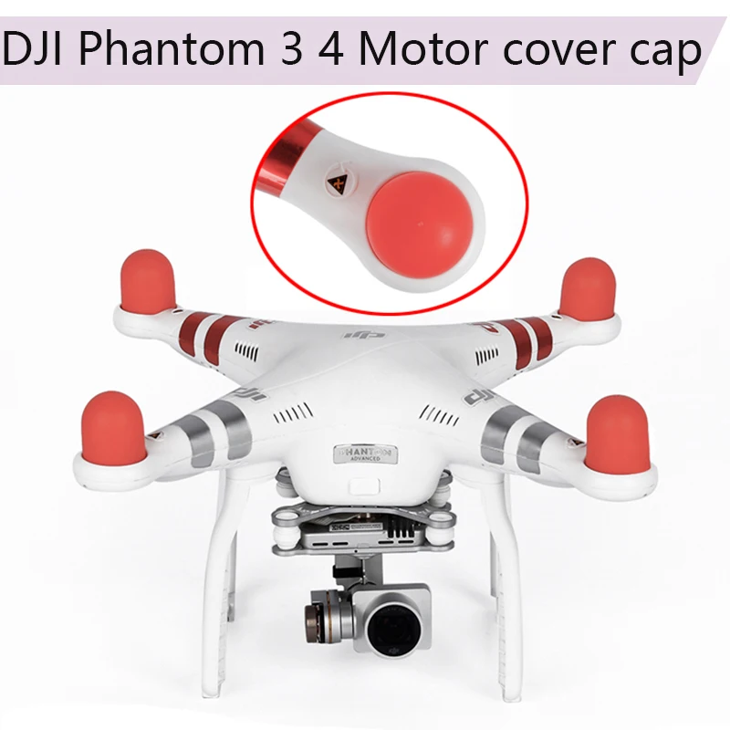 

4pcs Camera Cover for DJI Phantom 2 Pro 4A 3A 3P 3S SE Accessories kits silicone guard spare parts Drone Motor Protective Cap