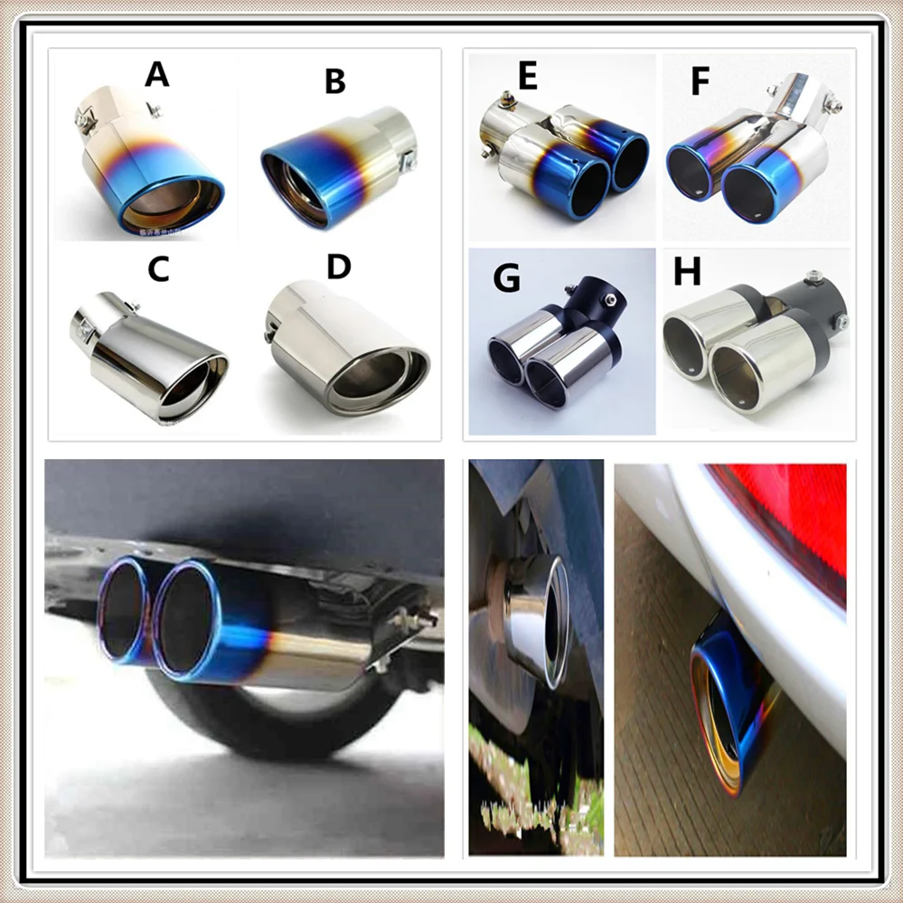 

Car Steel Exhaust Muffler pipe cover Tail For Porsche 918 Cayman Boxster 919 718 GT3 Macan Cayenne 911 Panamera Mission