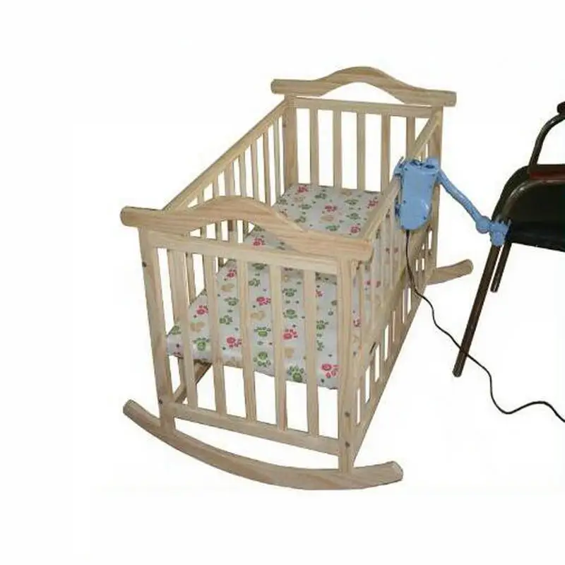 No Radiation Electric Rocking Baby Cradle, Baby Swing Pine Cribs, No