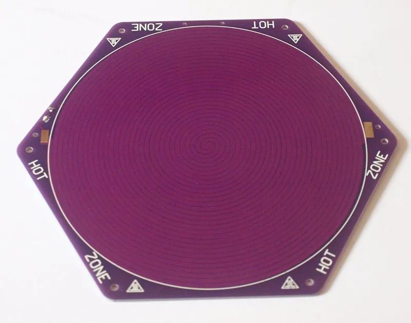  Kossel Delta Rostock 3D drucker Lila 170mm/180mm PCB heißen bett hexagonal heißer bett 12V 100W mit