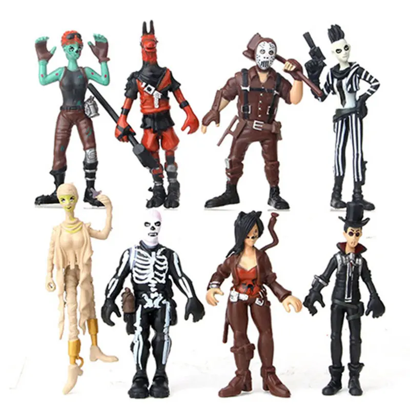 

New 8pcs/lot Popular Game Llama Figure Toys Fortnight Night Character Model Doll Toy Best Christmas Gifts For Kids