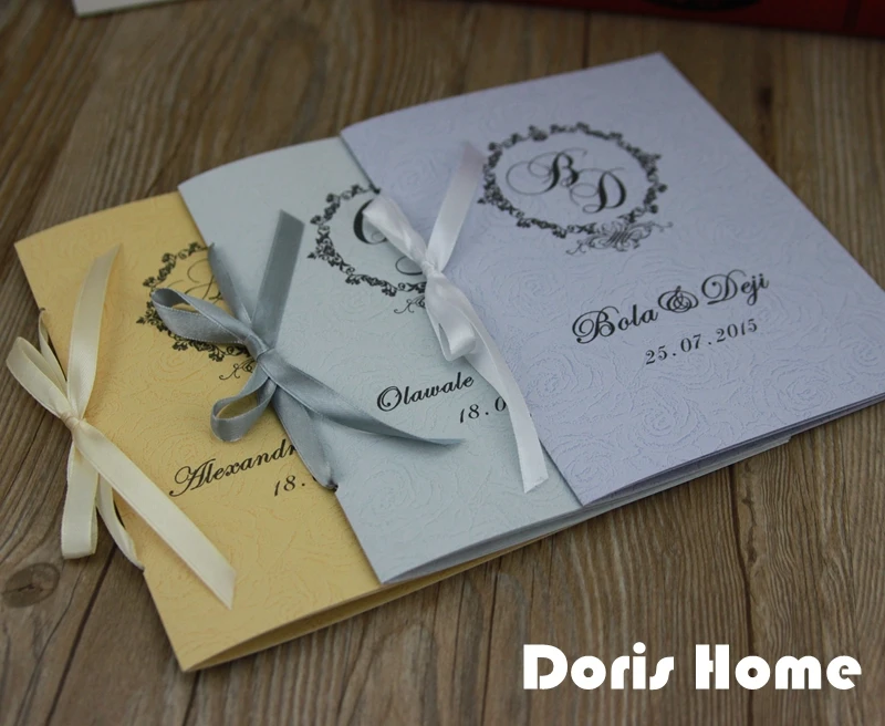 Customized Wedding Program Of Events Wedding Booklet In Cards