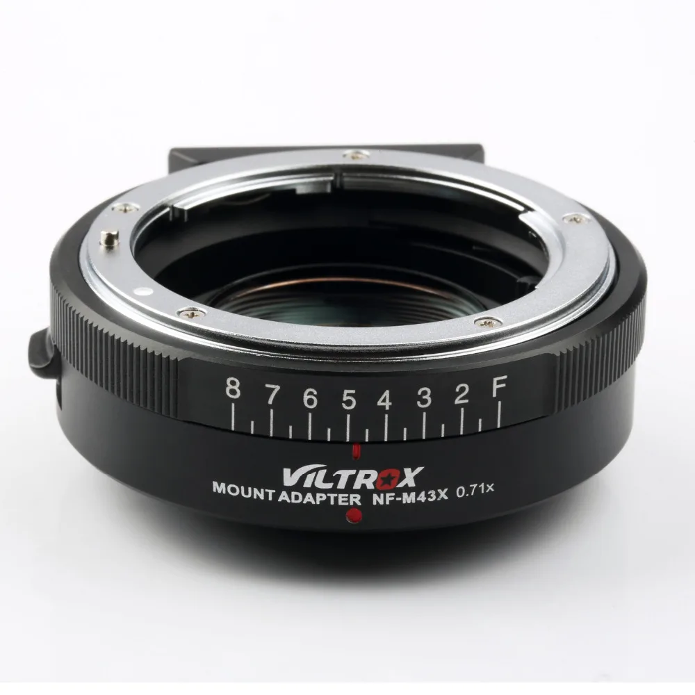 Viltrox NF-M43X ручной фокус 0.71x редуктор Скорость усилитель объектива адаптер для Nikon G D объектив к M4/3 камера GH5 GH4 GX85 E-M10