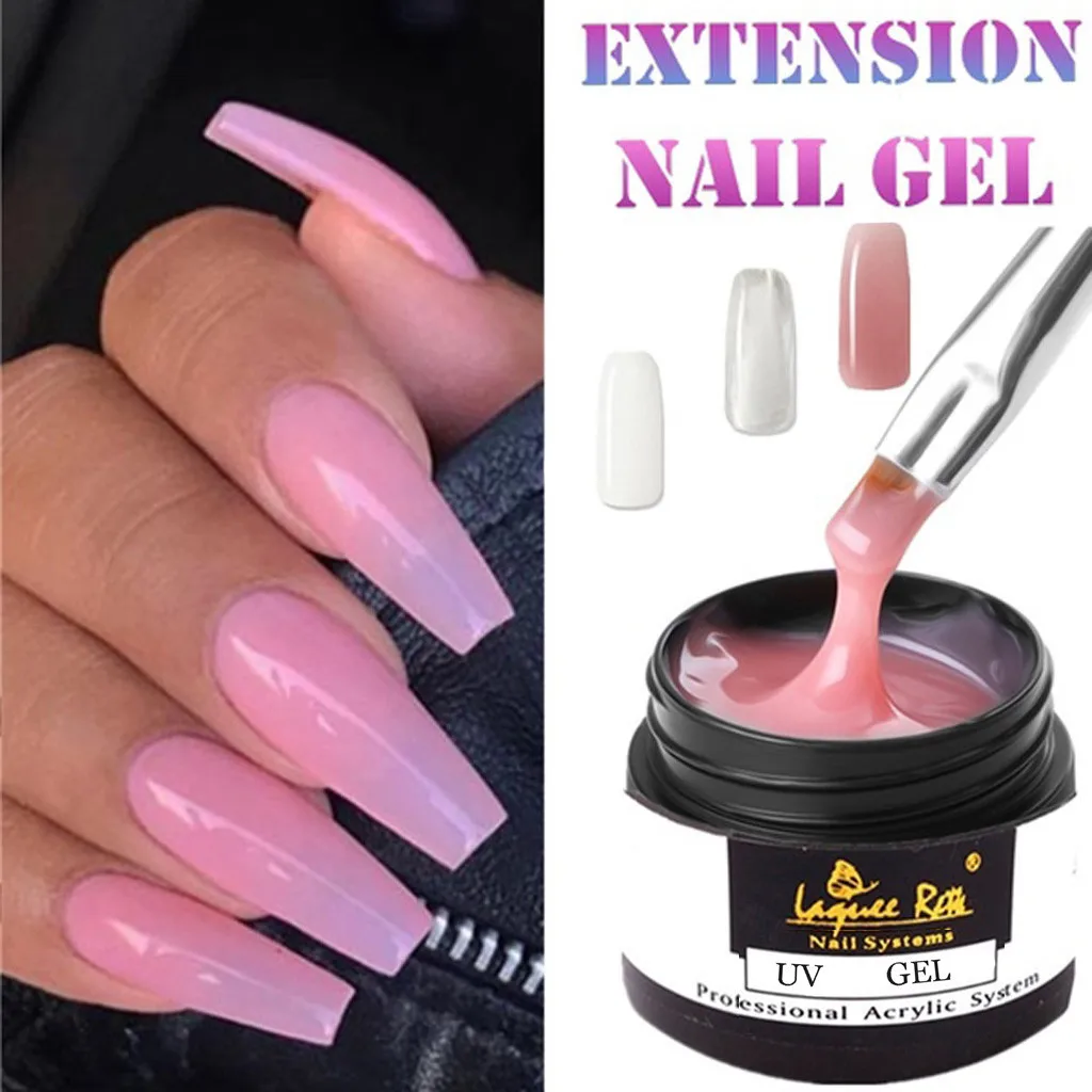 Poly Gel Lasting Finger Nail Crystal Jelly Camouflage UV Lamp Extension Nail Art Gel Nail Polish Semi Permanent