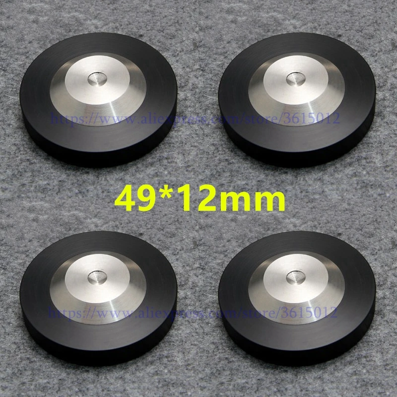 

4PCS Speaker AMP Isolation Spike Pad 49mm*12mm Preamp DAC LP CD Mat Floor Base 304 Stainless Steel Graphite HIFI AUDIO DIY