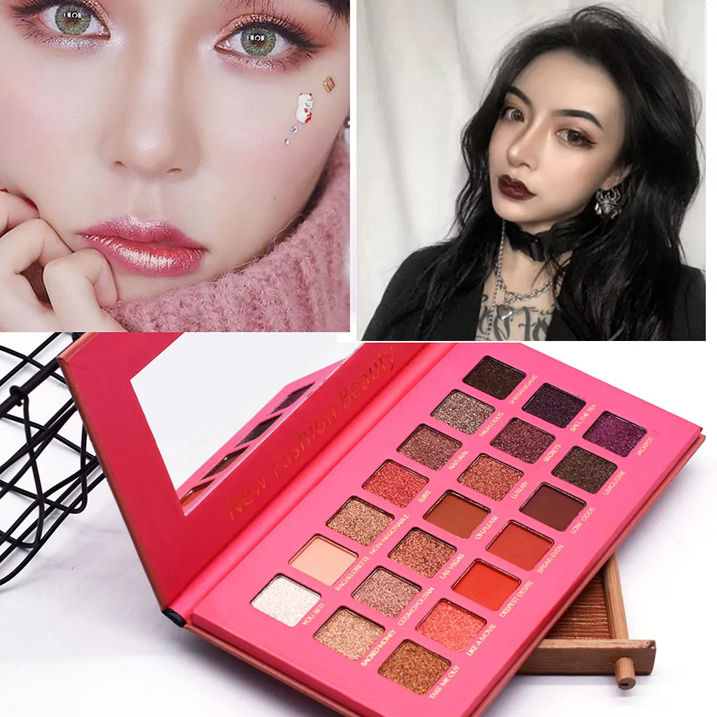 

Eyeshadow 1PC Makeup Eye shadow Palettes Shimmer Eye Shadow Palette Glitter Eyeshadow Cosmetics Makeup 21 Color 2019 A15
