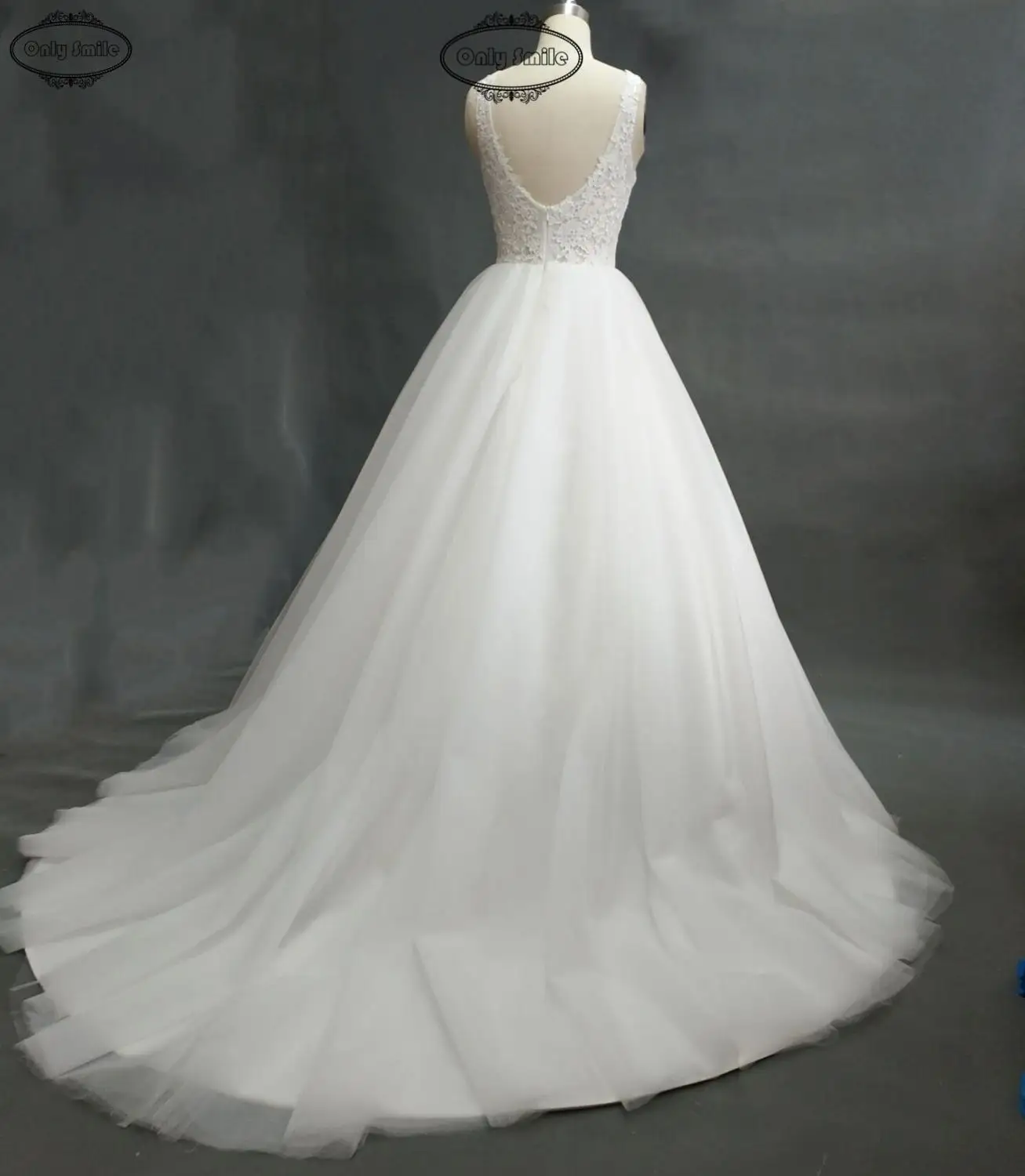 OnlySmile Robe de Mariage Hochzeitskleid сексуальным вырезом на спине и Brdial платья Роскошные