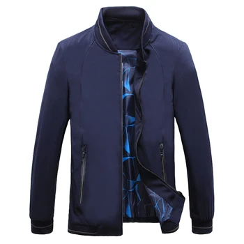 

Autumn Middle-aged Long Sleeve men Jacket Baseball Collar Loose men Coats Elegant Comfort mens jackets