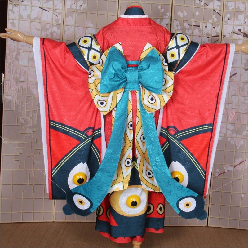 Onmyoji Косплей SR Bai Mugui Начальная кожа Пробуждение Костюм Новогодняя одежда костюм