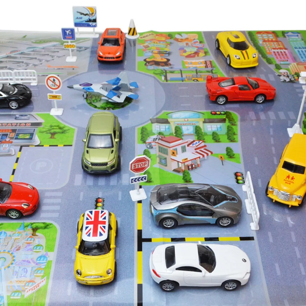 

1:64 5PCS mini traffic signs for kids model car and city simulation scene map toys for children