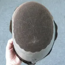 AliTsingtaowigs парик из человеческих волос, замена волос, Q6 основа кружева с кожей сбоку и сзади парик волос, мужчины парик