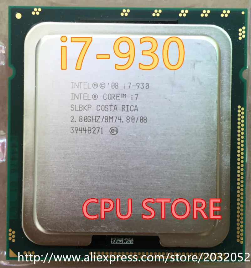 Lntel четырехъядерный процессор для настольного ПК i7 930 8 Мб кэш памяти 2 ГГц 4 80 ГТ/с