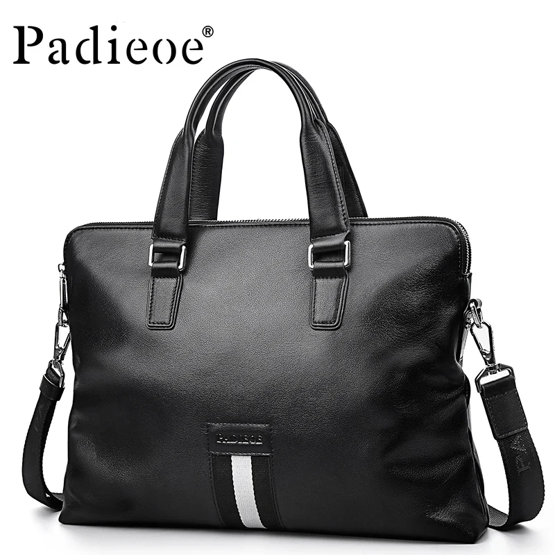 

Padieoe men bag briefcase leather computer bag messenger handbag purses jobs genuine leather