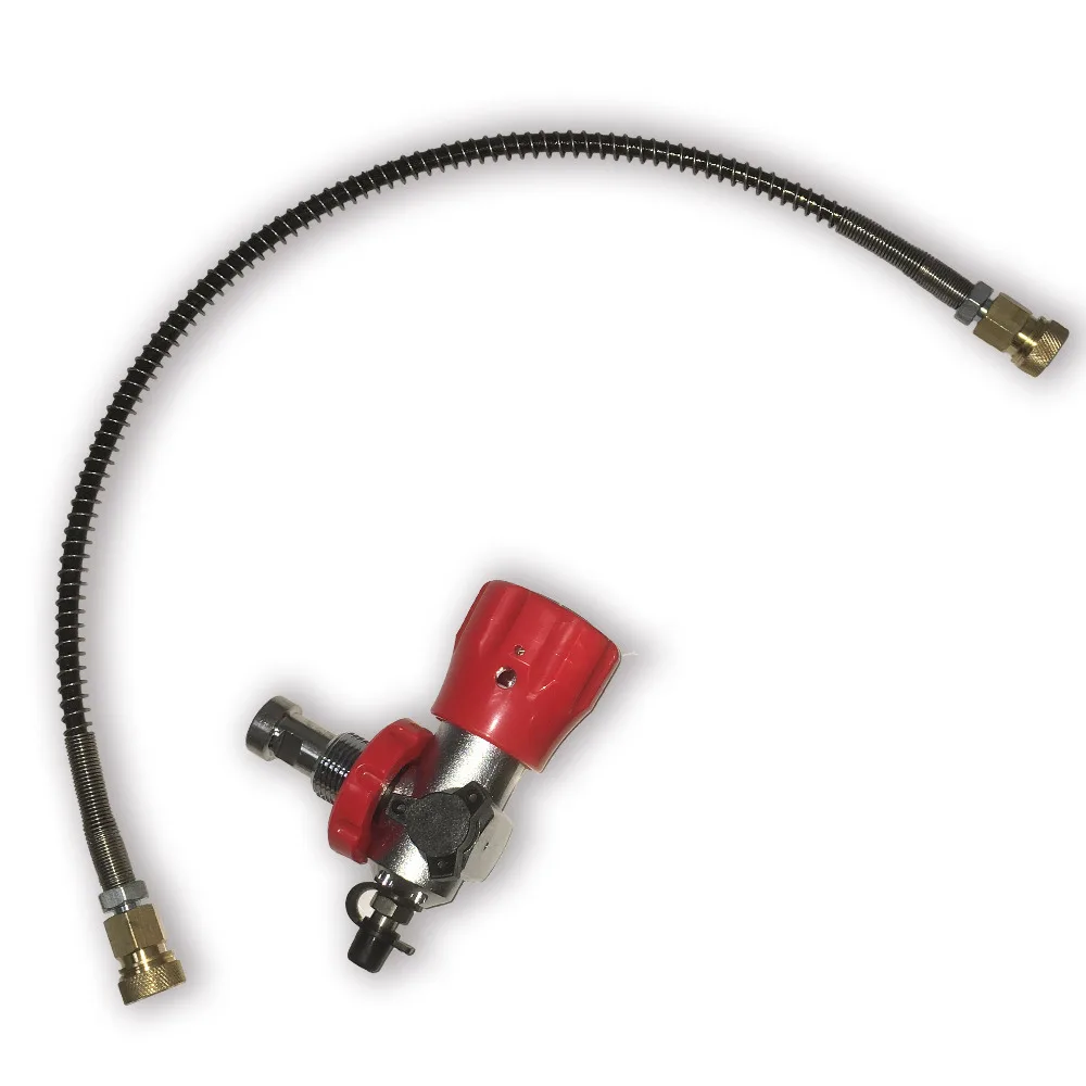 2016 New Designed Carbon Fiber Paintball Tank Valve Quick Connector Filling Station Regulator Made in China