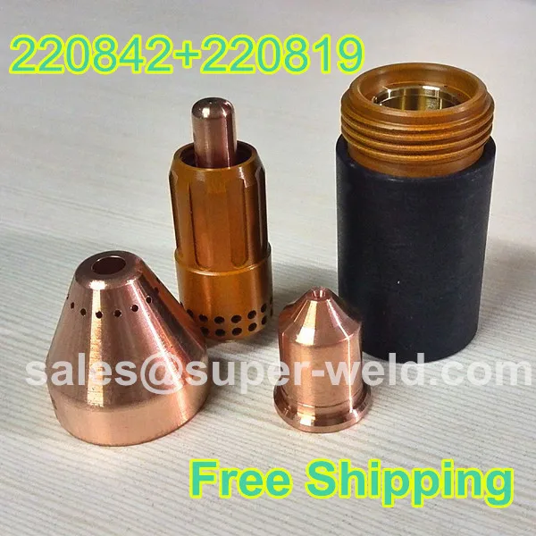 

220842 Electrode 40pcs+220819 Nozzle 40pcs 65A, 80pcs per lot for Plasma Cutting Consumables