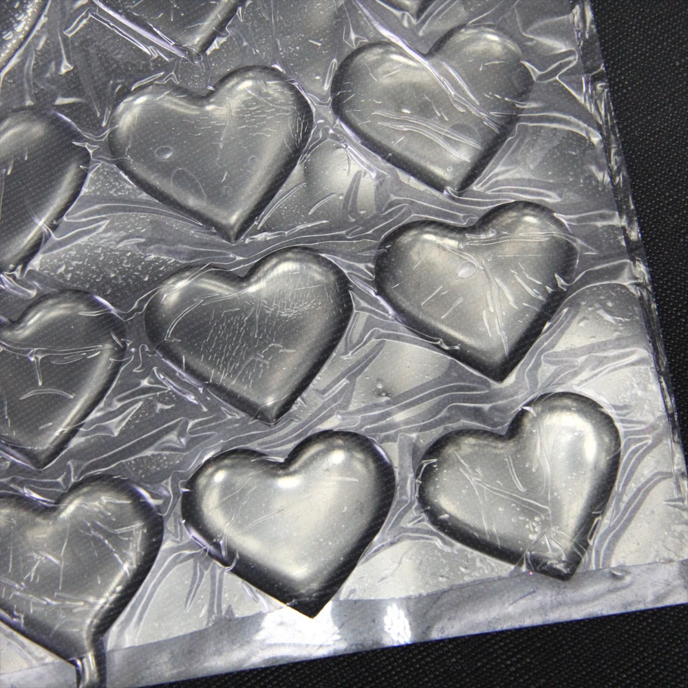 30*33 мм прозрачное Сердце 3D кристально чистый эпоксидный клей КРУГИ бутылки крышки наклейки 32 шт, 32Y50069