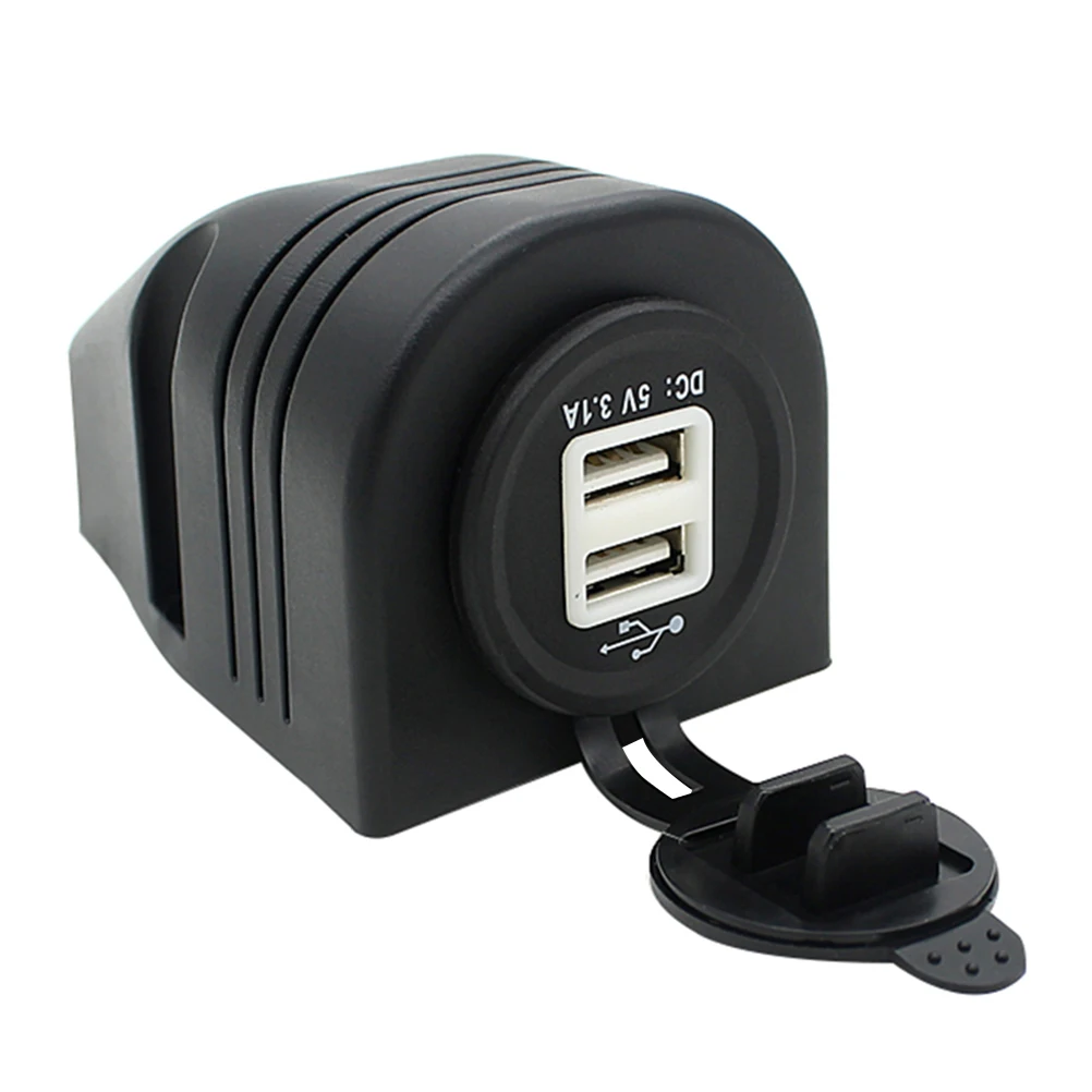 Портативная 12V розетка для автомобильного прикуривателя сплиттер двойной USB порт