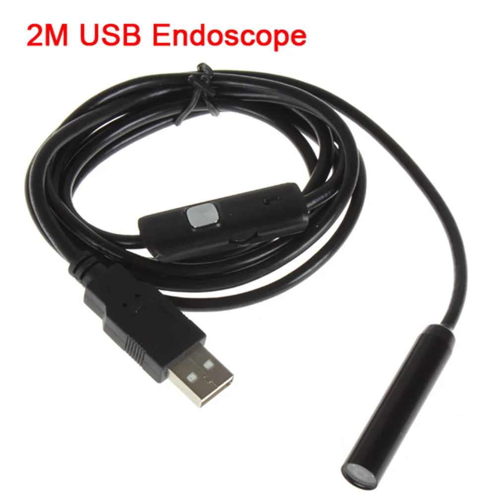 

Portable 2m Cable 10mm Waterproof Camera 4 Super Bright LEDs Handheld Mini USB Endoscope With 65 Degree Visual Angle