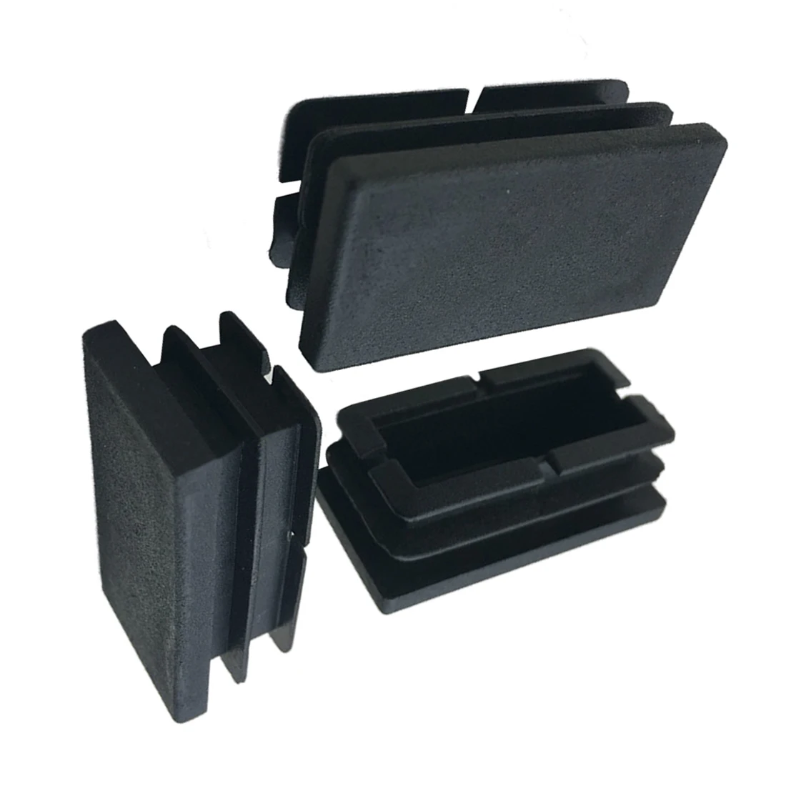 Горячая 8 шт черные пластиковые прямоугольные заглушки концевые вставки 20 мм x 40 мм