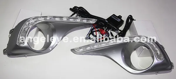 Для TOYOTA Highlander 12 светодиодов DRL Дневной ходовой светильник 2012-2013 год YDC